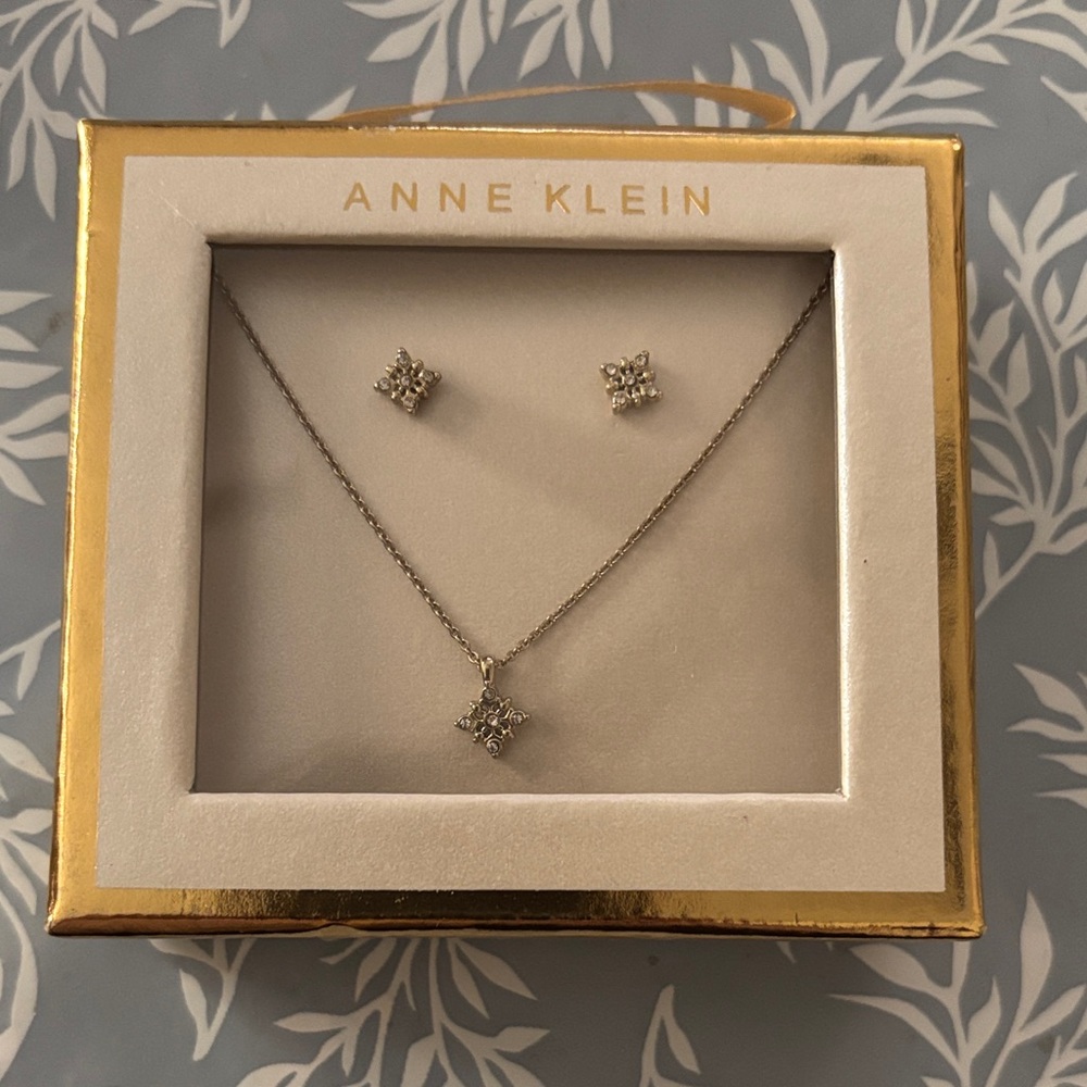 Anne Klein Gold and Silver Necklace Set